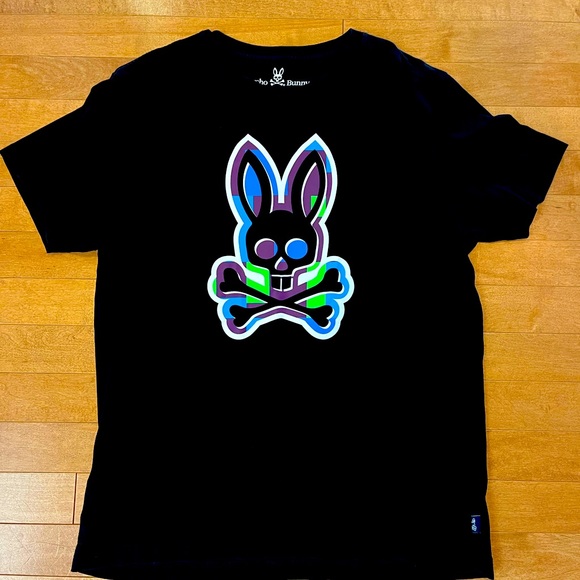 Psycho Bunny Other - Psycho Bunny Men’s Black Graphic Print Crewneck Short Sleeve T-Shirt Size L (6)
